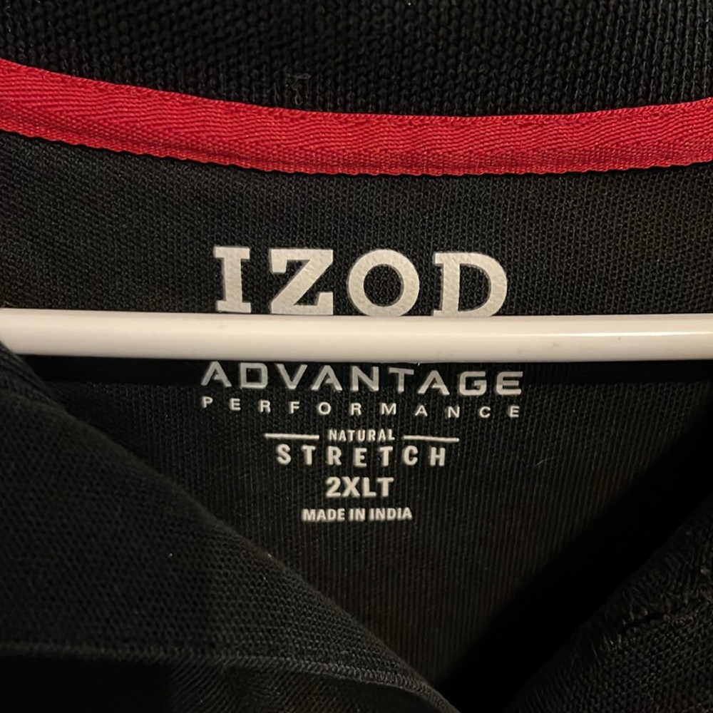 IZOD Men's Black Polo Shirt - Picture 2 of 4